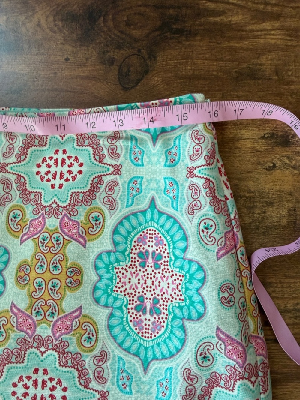 Talbots Multicolor Paisley-Print Pencil Skirt - Aqua, Pink, Yellow - Picture 3 of 6